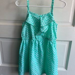 Mint and white chevron dress